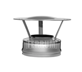 Зонт-К для дымохода нержавейка (сталь ASI-430/0.5) Ø130мм, FERRUM