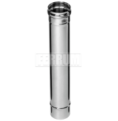 Труба дымохода одно-стенная нержавеющая сталь L=0.5м (сталь ASI-430/0.5мм) Ø130мм, FERRUM 