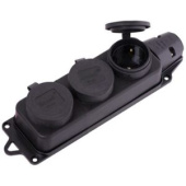 Блок 3 розетки P16-381 2P+E каучук СВПР