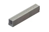 Лоток водоотводный BetoMax Bsic DN100 H125 с решеткой оцинкованной A15 (1000x140x125)