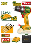 Компактная бесщеточная аккумуляторная ударная дрель 20V JDCDP7281
