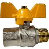 Газовый шаровой кран HYDRO-S, MF, бабочка - 1/2"