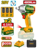 Аккумуляторный ударный гайковерт  20V 480-600Nm JDCD1B483  Jadever