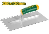 Гладилка металлическая с зубьями 280*120мм (10*10мм); Jadever