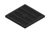 Решетка ливневая пластиковая PolyMax Basic для дождеприемника 300х300 A15 (280x280x23)