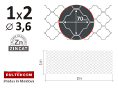 Декоративная сетка, ОЦ; d.3.6 H-1.00m, L-2.00m 70*70мм
