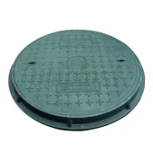 Крышка с рамой для колодца Ø700 х 30/ 2т зелёный (760x45x25kg)