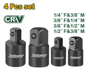Набор ударных переходников 4 шт: 1/4" × 3/8"; 3/8" × 1/4"; 3/8" × 1/2"; 1/2" × 3/8" - JDMS6404 Jadever