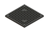 Решетка ливневая пластиковая PolyMax Basic для дождеприемника 400х400 A15 (388x388x24)