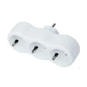 Линейный адаптер 3 розетки 2P+E Lily F63 FAR с заземлением