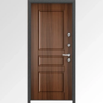 Дверь входная металлическая SNEGIR 55PP, 950x2050мм (R-правая), LKP "Зелёный Изумруд", S55-NC-2, МДФ орех