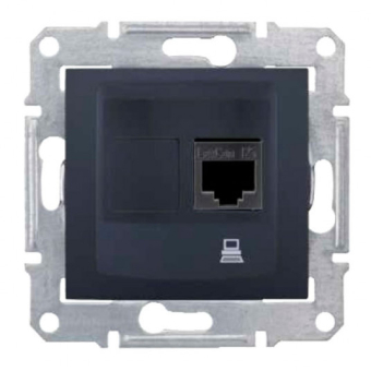 Разъем для интернета 1*RJ45 CAT 5EUTP SENDA графит
