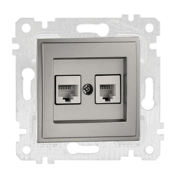 Розетка компьютерная RJ45 CAT6+телефонная RJ11 CAT3 500-002105-132