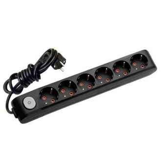 Удлинитель 6 гнезда C/З  и выкл-3м (16A) NEGRU Multi-Let