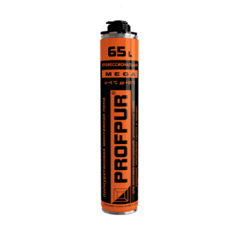 Пена профессиональная PROFPUR MEGA 65 всесезонная, 870 мл