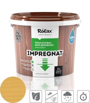 Пропитка для дерева, цвет: Желтый, IMPREGNAT ROLAX 1L