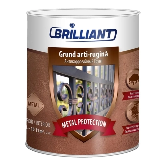 Грунт антикорозийный Metal Protection 750мл серый, Brilliant