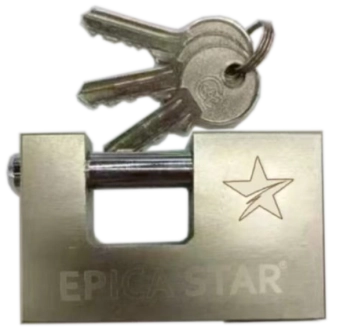 Замок навесной, анодированный матовый 90мм, EP-50092; Epica Star