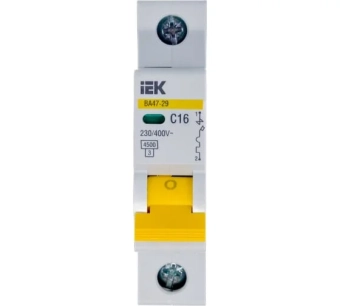 IEK Автоматический выключатель IEK ВА47-29 1P 16А С 4.5кА х-ка