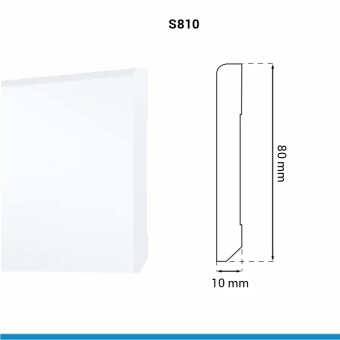 Плинтус из дюрополимера HDPS Arbiton STIQ S0810 белый