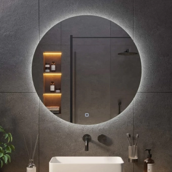 Зеркало для ванной Bayro Moon круглое 600x600 LED touch нейтральный