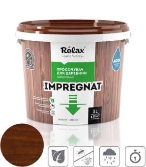 Пропитка для дерева, цвет: Палисандр, IMPREGNAT ROLAX 3L
