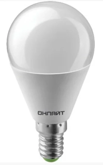 Лампа светодиодная 6W E14 6500K G45 круг ONLAIT 61136