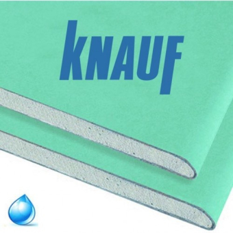 Гипсокартонный лист (ГКЛ) 1,2*2,5м*12,5мм (KNAUF) Влагостойкий