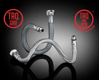 Шланг гибкий для смесителя TUCAI 400 мм, 1/2" ВР-М10 L34, Антикоррозионный TAQ GRIF ACB