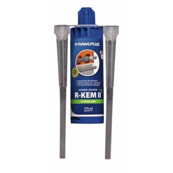 Химический анкер Rawlplug R-KEMII (175 мл) с 2 соплами для смешивания R-KEM-II-175, полиэстровая смола, без стирола