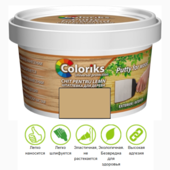Шпатлевка по дереву Wood paty COLORIKS 0,9кг, Дуб