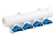 Коллектор с синим шаровым краном PP-R Ø32/20*4, белый, RTP