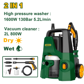 2 в 1  Мойка высокого давления и пылесос!!! 1600W / 800W; Jadever