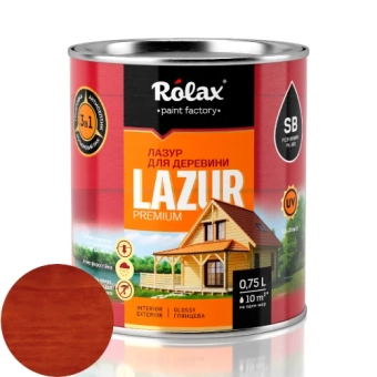 Лазурь Алкидная для дерева, Черешня, LAZUR Rolax 0.75л