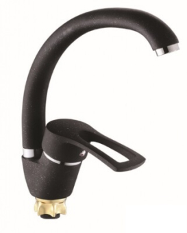 Смеситель кухонный на мойку Hi-Non MD-KUA-306 - однорычажный, черный