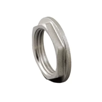 Гайка из никелированной латуни с фланцем - 1/2"x8