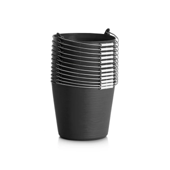 Гибкое ведро (с металлической ручкой) CAPAZO Premium, 22 л (Черное)