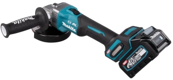 Углошлифовальная машина на аккумуляторе 125mm, 2 аккумулятора XGT 40V, 4Ah, MAKITA