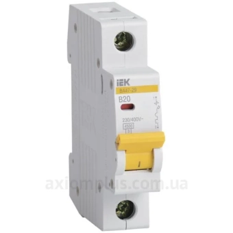 IEK Автоматический выключатель BA47-29M 1P 20A 4.5Ka х-ка B