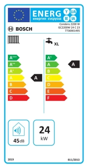 Конденсационный котел BOSCH GC2200W 24C + беспроводной термостат Honeywell