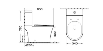 Унитаз SH-5119 83 P-trap 3/6 TORNADO+ Slim UF Duroplast