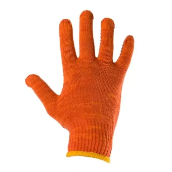  Трикотажные перчатки с точечным ПВХ-покрытием на ладони (Orange)