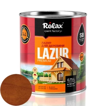 Лазурь Алкидная для дерева, Тик, LAZUR Rolax 0.75л
