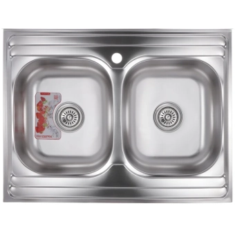 Кухонная мойка Zerix Z8060B-08-180MD DOUBLE